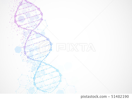 Science Template Wallpaper Or Banner With A Dna Stock