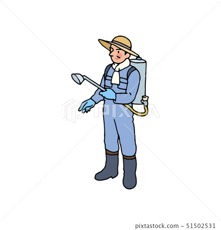 爸爸噴灑殺蟲劑 51502531