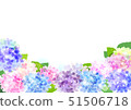 Hydrangea flower and leaf illustration 51506718