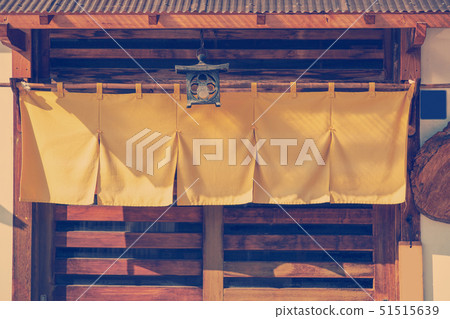 Noren curtains at entrance to Japanese restaurant Noren curtains at entrance to Japanese restaurant 51515639