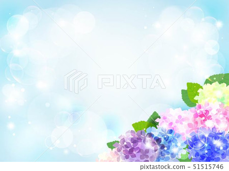 Hydrangea and blue sky background 51515746