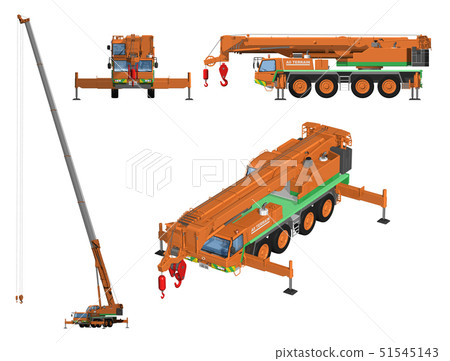 Construction Vehicle _ All Terrain Crane 51545143