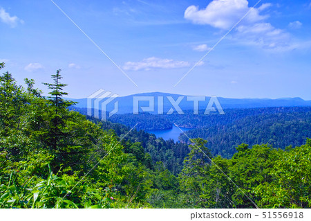 Scenery seen from Sukokodai Observatory of Hokkaido Akan in early summer 51556918