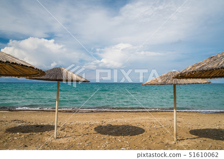 Sunshades on the Tsilivi Beach 51610062