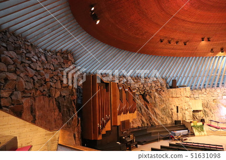 Interior of Temppeliaukion Church in Helsinki. Interior of Temppeliaukion Church in Helsinki. 51631098