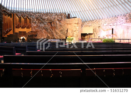 Interior of Temppeliaukion Church in Helsinki. Interior of Temppeliaukion Church in Helsinki. 51631270