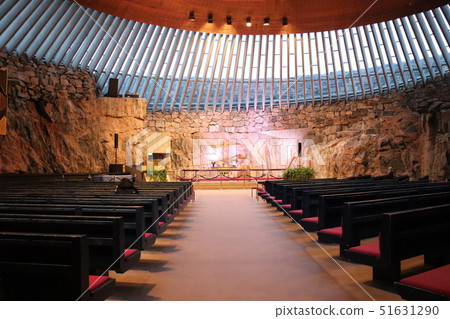 Interior of Temppeliaukion Church in Helsinki. Interior of Temppeliaukion Church in Helsinki. 51631290