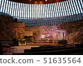 Interior of Temppeliaukion Church in Helsinki. 51635564