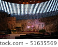 Interior of Temppeliaukion Church in Helsinki. 51635569