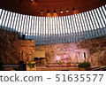 Interior of Temppeliaukion Church in Helsinki. 51635577