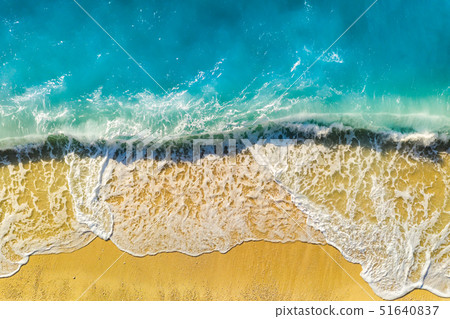Beautiful beach in Kefalonia, Ionian Islands, Greece. Aerial view. Beautiful beach in Kefalonia, Ionian Islands, Greece. Aerial view. 51640837