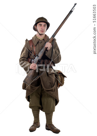 french soldier 1940 isolated on the white french soldier 1940 isolated on the white 51663503