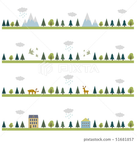 Line set forest - Stock Illustration [51681857] - PIXTA
