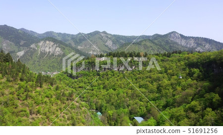 Borjomi Georgia. Aerial view of Borjomi city 51691256