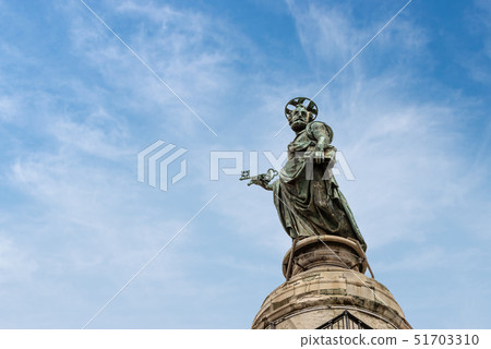 Statue of Saint Peter - Trajan column in Rome 51703310