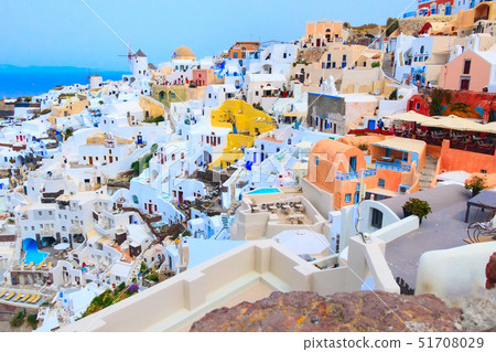 Oia windmill in Santorini island in Greece Oia windmill in Santorini island in Greece 51708029