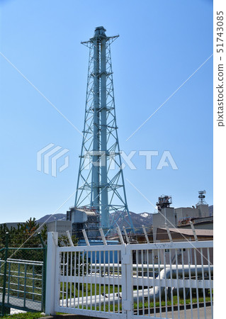 Taking a picture of the landscape of Hokkaido Electric Power Chiuchi Power Station in sunny Hokkaido Chiuchi Town Taking a picture of the landscape of Hokkaido Electric Power Chiuchi Power Station in sunny Hokkaido Chiuchi Town 51743085