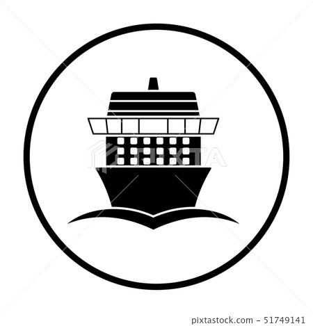 Cruise liner icon front view 51749141