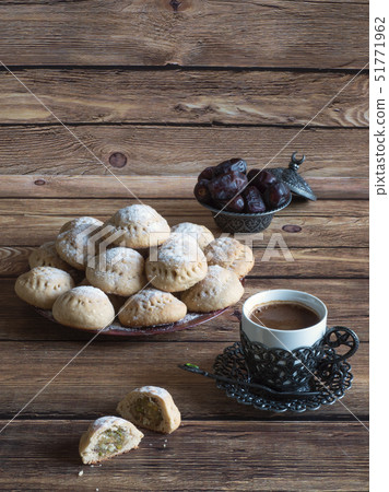 Cookies of El Fitr Islamic Feast. Ramadan sweets. Cookies of El Fitr Islamic Feast. Ramadan sweets. 51771962