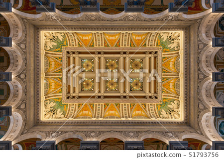 Detailed interior of Library of Congress, DC Detailed interior of Library of Congress, DC 51793756
