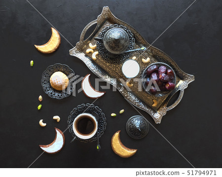 Ramadan Dates Sweets. Arabian cuisine background. 51794971