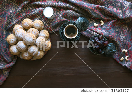 Ramadan sweets. Cookies of El Fitr Islamic Feast. Ramadan sweets. Cookies of El Fitr Islamic Feast. 51805377