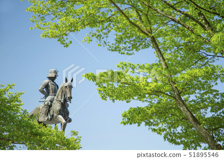 Date Masamune Equestrian Statue Aoba Castle Cape Sendai City Date Masamune Equestrian Statue Aoba Castle Cape Sendai City 51895546
