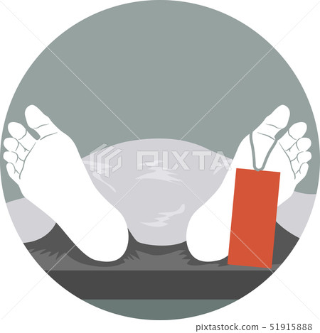 Funeral Dead Body Feet Illustration Funeral Dead Body Feet Illustration 51915888