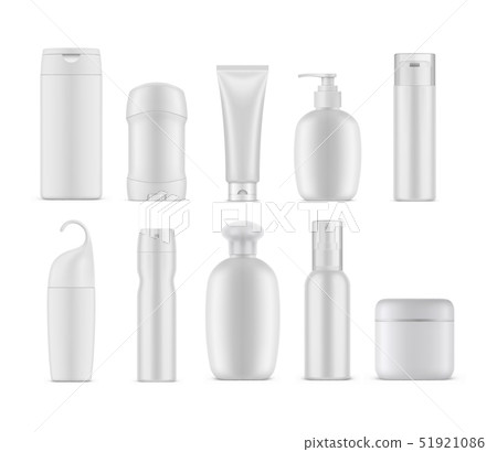 Set of isolated cosmetic or perfume containers 51921086