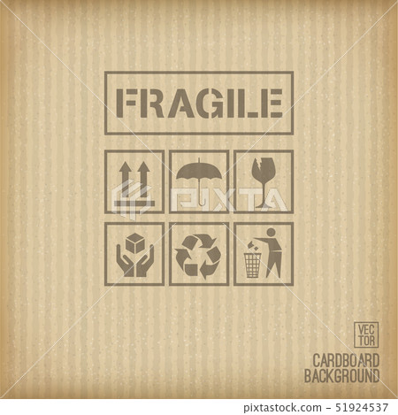 Cardboard background. Set of cardboard symbol. 51924537