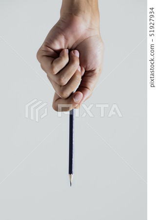 left-hander man with a pencil 51927934