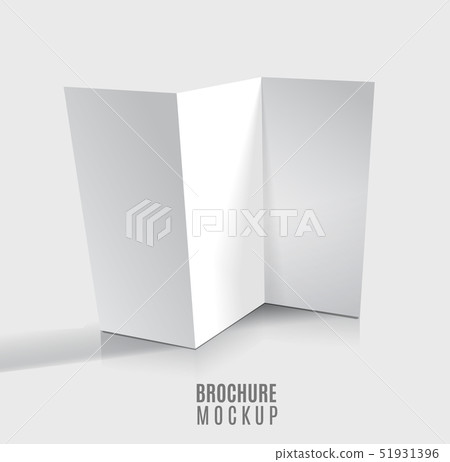 Blank tri-fold brochure design isolated. Blank tri-fold brochure design isolated. 51931396