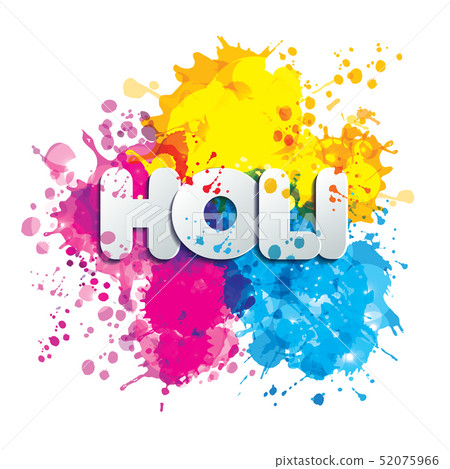 Holi spring festival of colors vector design element and sign holi Holi spring festival of colors vector design element and sign holi 52075966
