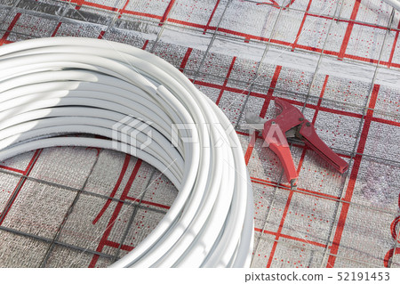 Underfloor heating system in new residential Underfloor heating system in new residential 52191453
