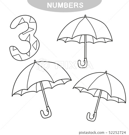 Educational game - Learning numbers. Coloring book for preschool children Educational game - Learning numbers. Coloring book for preschool children 52252724