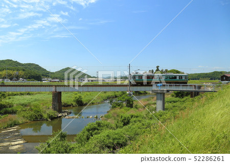 JR West Japan Kakogawa Line [around Kiryu Station Cross the Manganinji River] 52286261