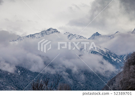 Western Sichuan, China, Baron Hill scenery with snow Western Sichuan, China, Baron Hill scenery with snow 52389701