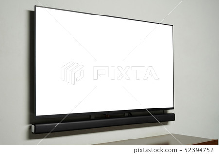 Falt tv hang on wall side view Falt tv hang on wall side view 52394752