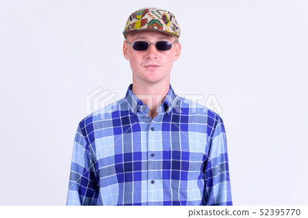 Young handsome hipster man with sunglasses as artist Young handsome hipster man with sunglasses as artist 52395770