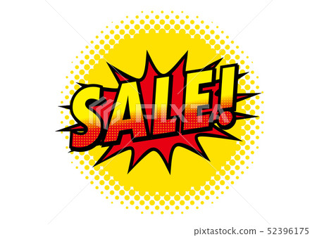 SALE! Sale Promotional icons & logos | Halftone dots | Vector data 52396175