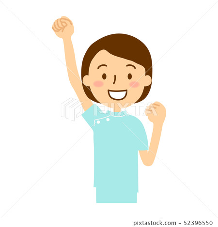 Casey white coat light blue woman waving hand Casey white coat light blue woman waving hand 52396550