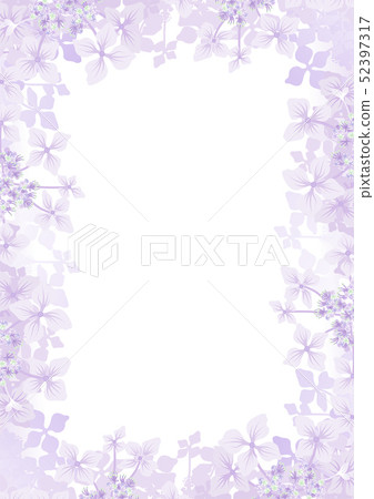 Hydrangea frame Vertical composition Purple 52397317