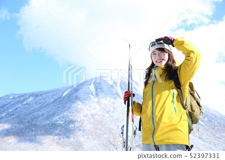 Woman enjoying winter leisure 52397331
