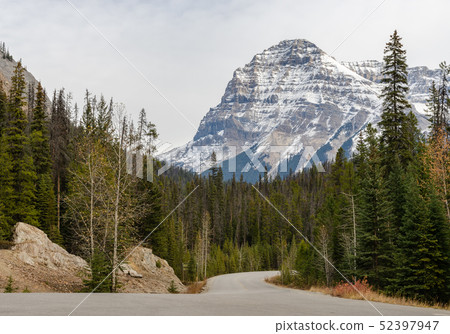 Snow capped Rocky Mountain in Canada 52397947
