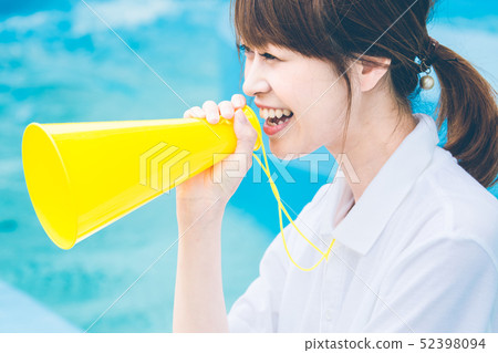 Pool guard woman Pool guard woman 52398094