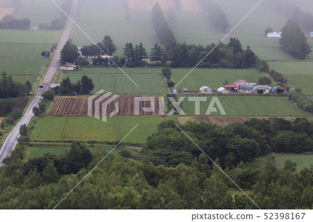 Hokkaido Kiyosato Rural landscape seen from Space Observatory 52398167