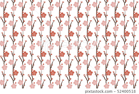 梅花圖案無縫模式條紋 52400518