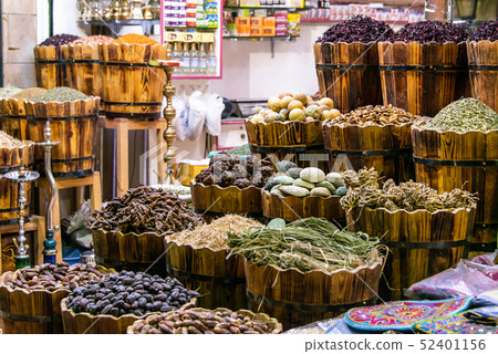 Traditional spices bazaar with herbs and spices in Luxor or Aswan, Egypt 52401156