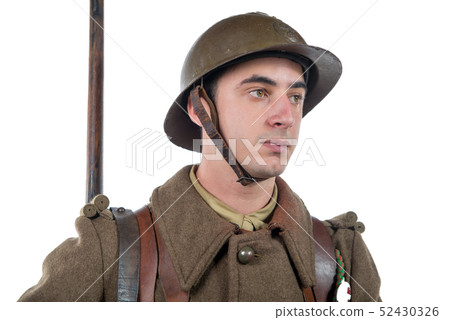 french soldier 1940 isolated on the white french soldier 1940 isolated on the white 52430326