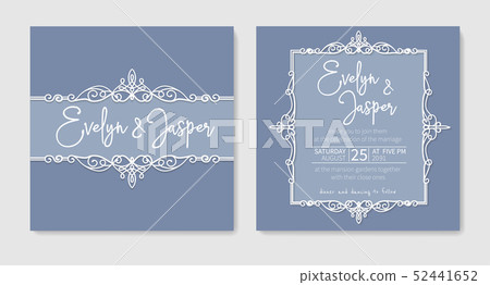 Set for two wedding invitation, greeting card, Set for two wedding invitation, greeting card, 52441652